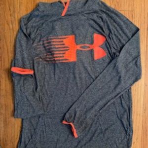 Grey Under Armour Long Sleeve Shirt - Boys Y XL